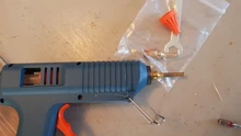 Pistola de pegamento de fusión en caliente de 150W, con Control de temperatura para el hogar, manualidades, fabricación Industrial, uso de barras de pegamento de 11mm, boquilla de cobre puro