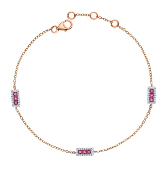 

Gold bracelet with rubies and diamonds sunlight sample 585 Jewelry set