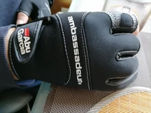 ABU Garcia-guantes de pesca de cuero de alta calidad, cómodos, antideslizantes, para pesca al aire libre, 1 par