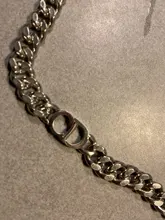 Collar de cadena de acero inoxidable con textura de Metal para mujer, cadena de eslabones cubanos, Gargantilla, regalo de fiesta, 2021