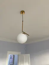 Pendant-Lights Hanging-Lamp Hoop Glass-Ball Industrial-Decor Gold Living-Room Modern Led