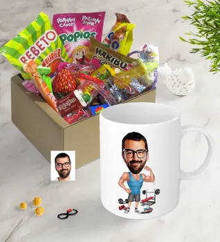

Personalized Men Fitness Coach Caricature Of Nostalgic Lezzetler Mug set