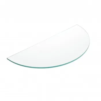 

Case with 5 shelves tempered glass with curved profile-style decorative finish in transparent glass and 20