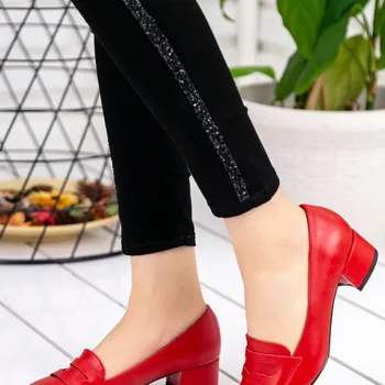 

Reyna Red Skin High-Heeled Shoes
