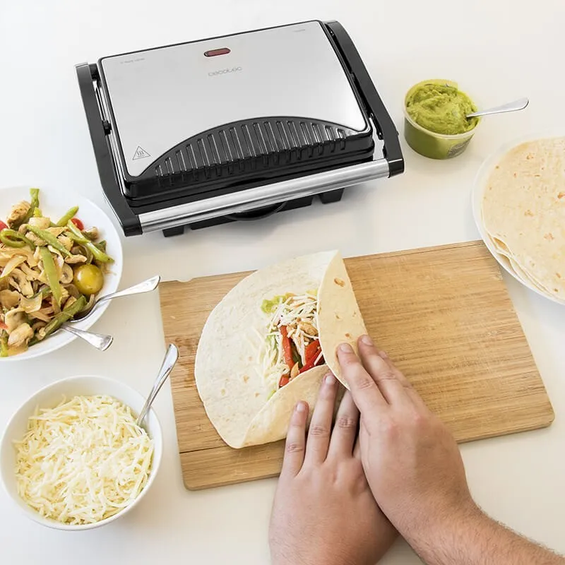 Cacotec Rock'nGrill 1000 Вт электрический гриль и сэндвич производитель экологическое