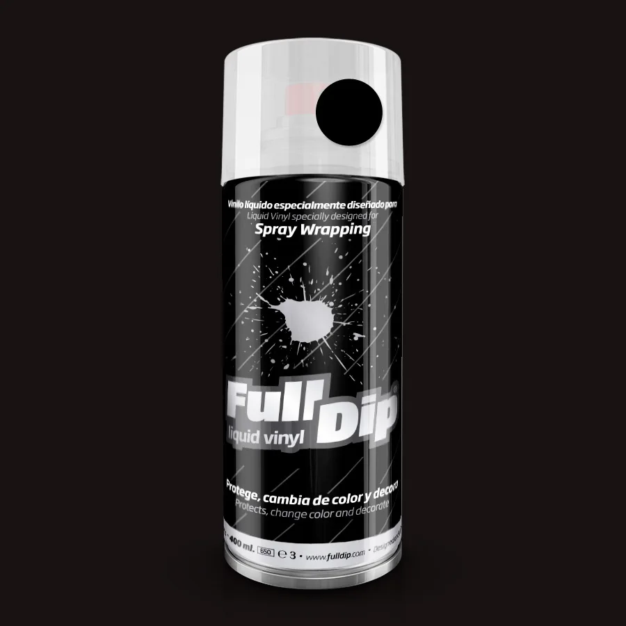 AutoFullCar Pack 4 Sprays Full Dip Negro Brillo con Adaptador : :  Coche y moto