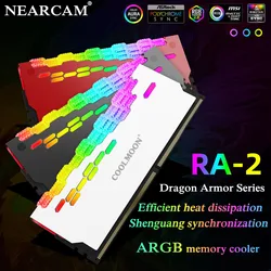 Nexcam – radiateur RAM Dragon Armor RA 2, 5V, ARGB Shenguang, gilet de barre mémoire symphonie à synchronisation, coque lumineuse LED 