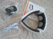 Masajeador eléctrico de cuello y pulso para espalda, herramienta para aliviar el dolor, calefacción por infrarrojos, 6 modos de potencia