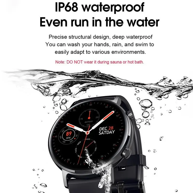 390x390 HD Women Smart Watches Heart Rate Monitor