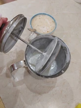 400/800 ml Manual vaporizador de leche de acero inoxidable de malla doble de leche crema espuma de leche de café espuma crema Cocina electrodoméstico espumador de leche cafeteira spieniacz do mleka