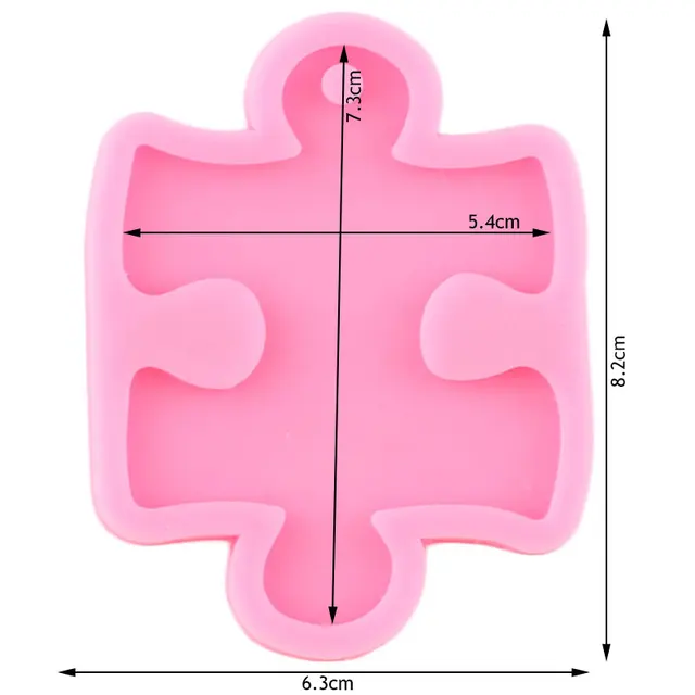 3D -S Puzzle Alakú Kulcstartó Szilikon Penész Diy Kézműves Ékszer Medál Epoxi Gyanta Formák Fondant Cukorka Csokoládé Cupcake Topper - Image 2