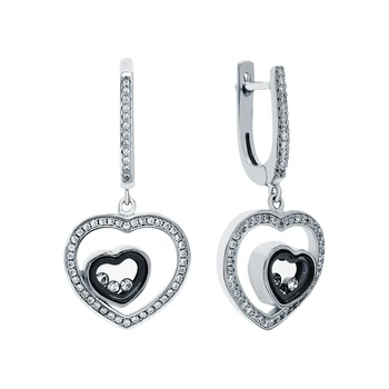 

Silver earrings with cubic zirconia sunlight sample 925