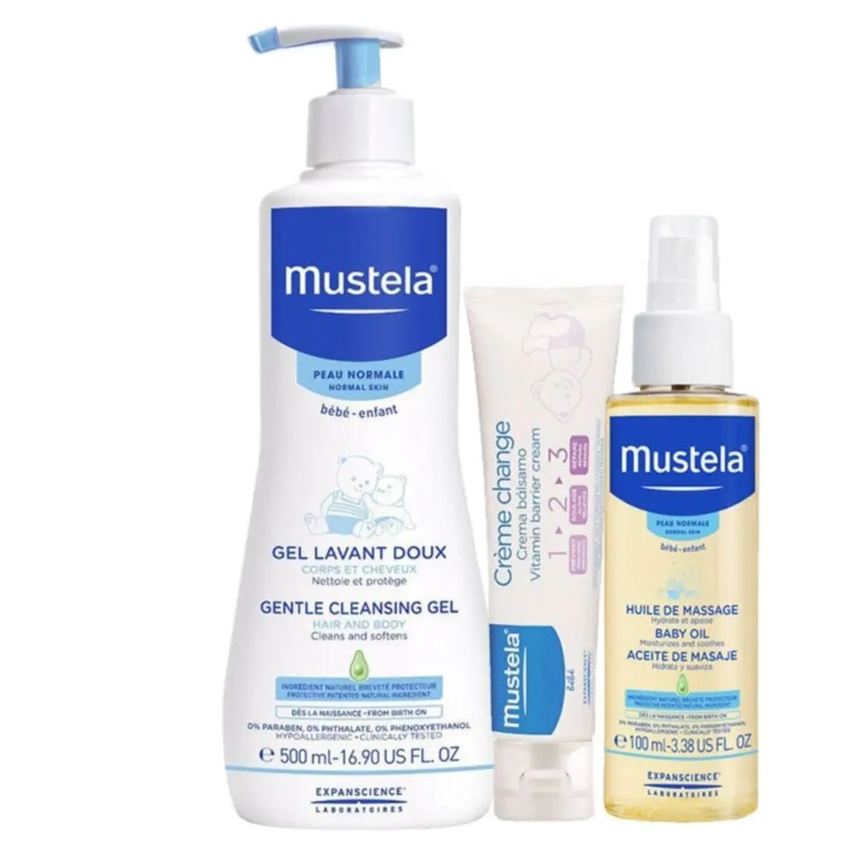 Mustela Baby Daily Solution Set 500ml Damascus 50ml Pickle Cream 100ml Oil Mustela Baby Care Set Quality Aliexpress