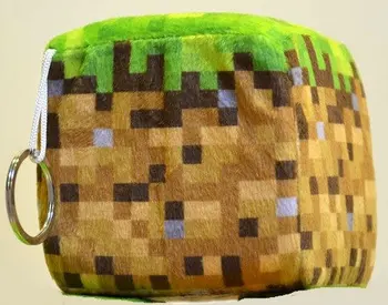 

Plush toy cube dirt block small 10 cm toys Minecraft,