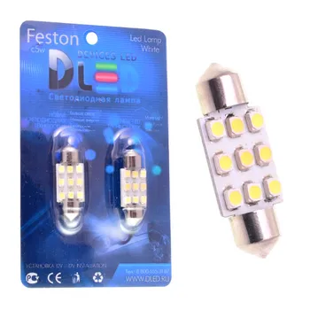 

1pcs LED Car Lamp C5W FEST 36мм SV8,5 - 9 SMD 3528