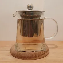 Glass Teapot Tea-Kettle INFUSER-FILTER Puer Flower Oolong Kung-Fu Heat-Resistant Stainless-Steel