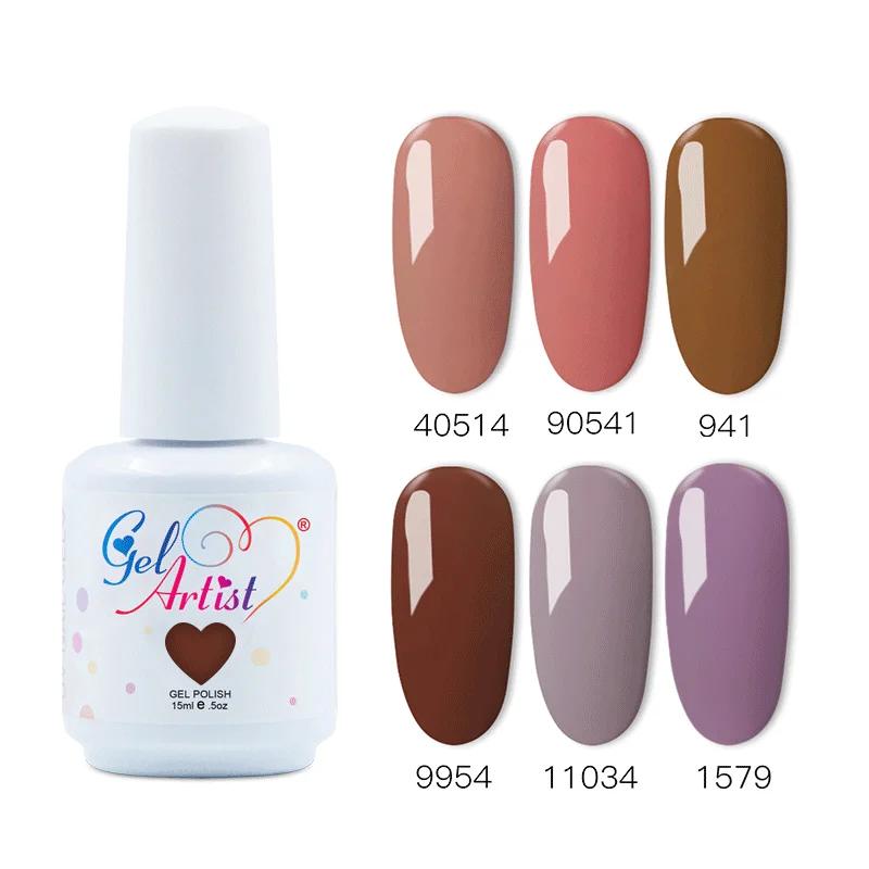 Gelartist Новое поступление Morandi гель для ногтей серия высокая технология. Высокое качество УФ/светодиодные лампы для ногтей Гель-лак Отмачивание 6 бутылка набор - Цвет: set 1