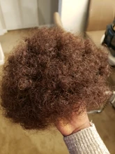 Cola de Caballo rizada Afro Puff, 100%, coleta de pelo humano brasileño con cordón con Clps para mujeres, negro Natural #2 #4, marrón