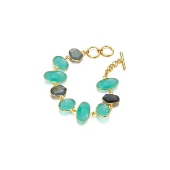 

Chalcedony bracelet and Labradorite LeCarré