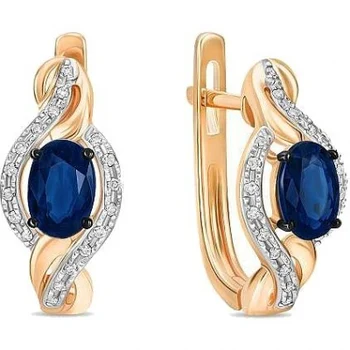 

Lucas gold earrings with sapphires and diamonds in red gold