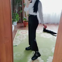 Pantalones de chándal para mujer, ropa de calle, moda de verano, estilo coreano, pierna ancha, Harajuku, holgado, negro, cintura alta, Vintage, 2020