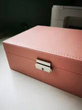 Caja de cuero para joyería de doble capa, caja de almacenamiento de ornamento para pendientes y pendientes, joyero grande multifunción, novedad