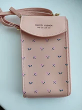 Cartera con estampado de flores para mujer, bolso de hombro con correas de cuero, soporte para tarjeta grande de teléfono móvil, BILLETERA, bolso de mano, bolsillos, 2020