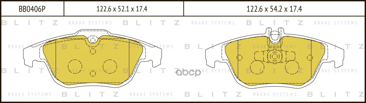 Колодки Тормозные Дисковые Blitz Bb0406p Blitz арт. BB0406P