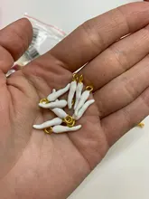 Doreen Box abalorios en forma de Chile esmalte colgantes de aleación de Zinc colgantes chapados en oro de la joyería DIY 20mm x 4mm 10 Uds