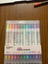 Rotuladores de arte uso didáctico, 12 Uds., rotuladores de doble cabeza de 12 colores, resaltador de cuenta, diario, decoración, marcador de colores Pastel, bolígrafos de notas