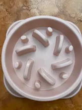 Triangle Dog Slow Eating Training Bowl for Puppy Kitten Plastic Food Feeding Bowl Pet