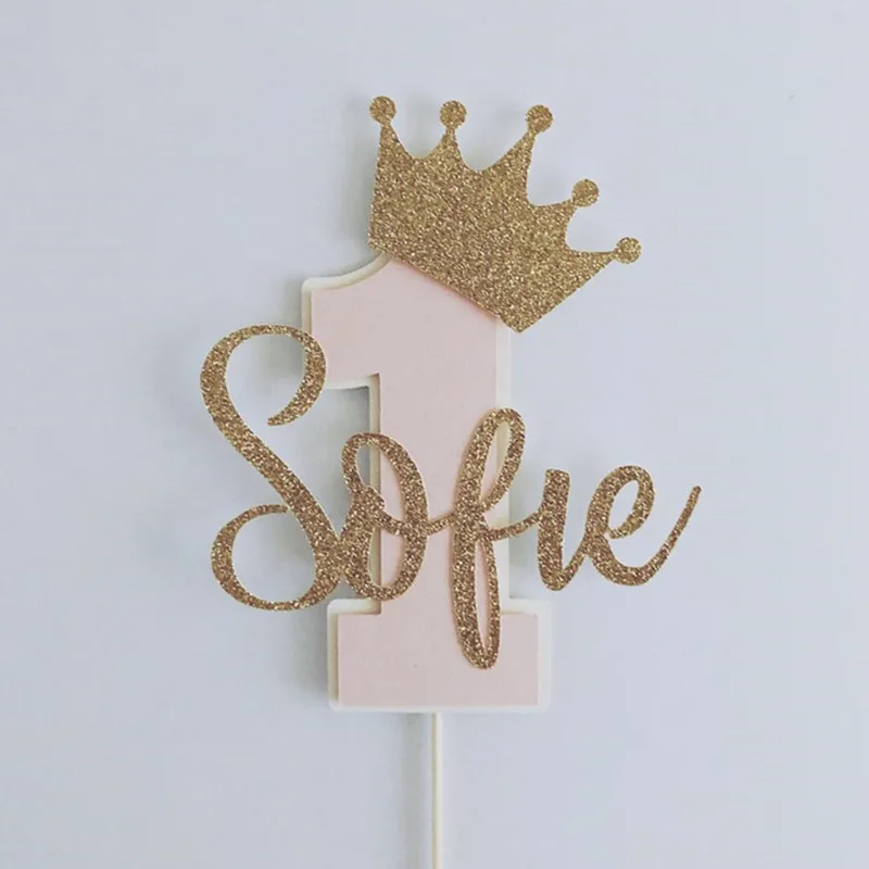 Topper Per Torta Personalizzato, Topper Per Torta 1 ° Compleanno, Personalizza Topper Per Torta 1 ° Compleanno Per Ragazze, Topper Per Torta Principes