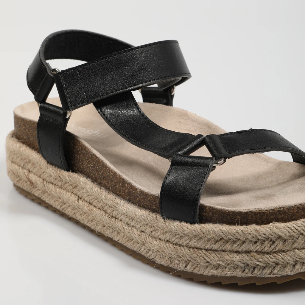 Esparto Emmshu KYRA 75184 129620175184 in black platform sandals 2021|Low  Heels| - AliExpress