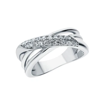 

Silver ring with cubic zirconia sunlight sample 925