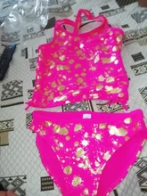 Tankini Infantil para niñas, traje de baño a rayas de dos piezas, novedad de 2021, 1075