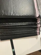 Bolsa de sobre con película de burbuja, bolsa de embalaje de regalo acolchada, negra, anticompresión, de mensajería, envoltura de burbujas, 20 Uds.