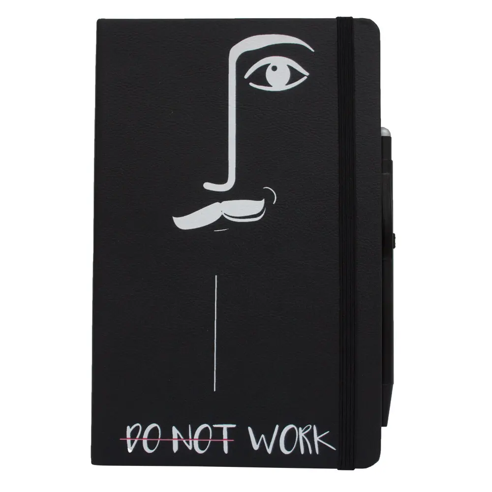 

Biggdesign Faces Notebook, Termoleather Cover, Mobile Agenda, Featured Artist Design, Striped Leaf Undated, 13x21 cm, 1. pulp P