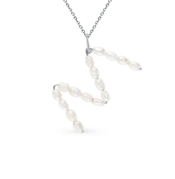 

Silver Pendant with pearls sunlight sample 925