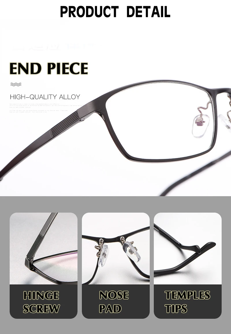 Оптические оправы для очков из сплава по рецепту, мужские очки Armacao De Oculos