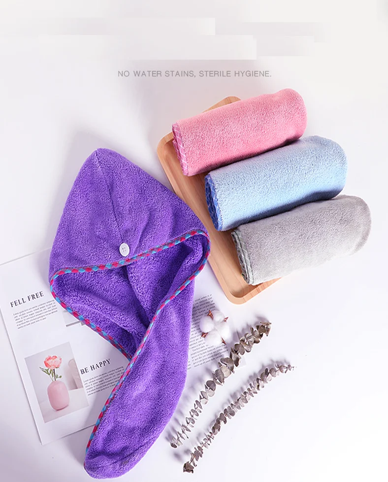 Magic Quick Dry Hair Hat Women Bathroom Super Absorbent Microfiber Bath Towel Hair Dry Cap Drop Shipping