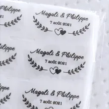 Personalized Wedding Label Favor-Stickers Bubble-Wand Clear Not-Include-Tube Party 100pcs/Set