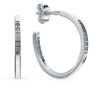 

Silver earrings with cubic zirconia sunlight sample 925