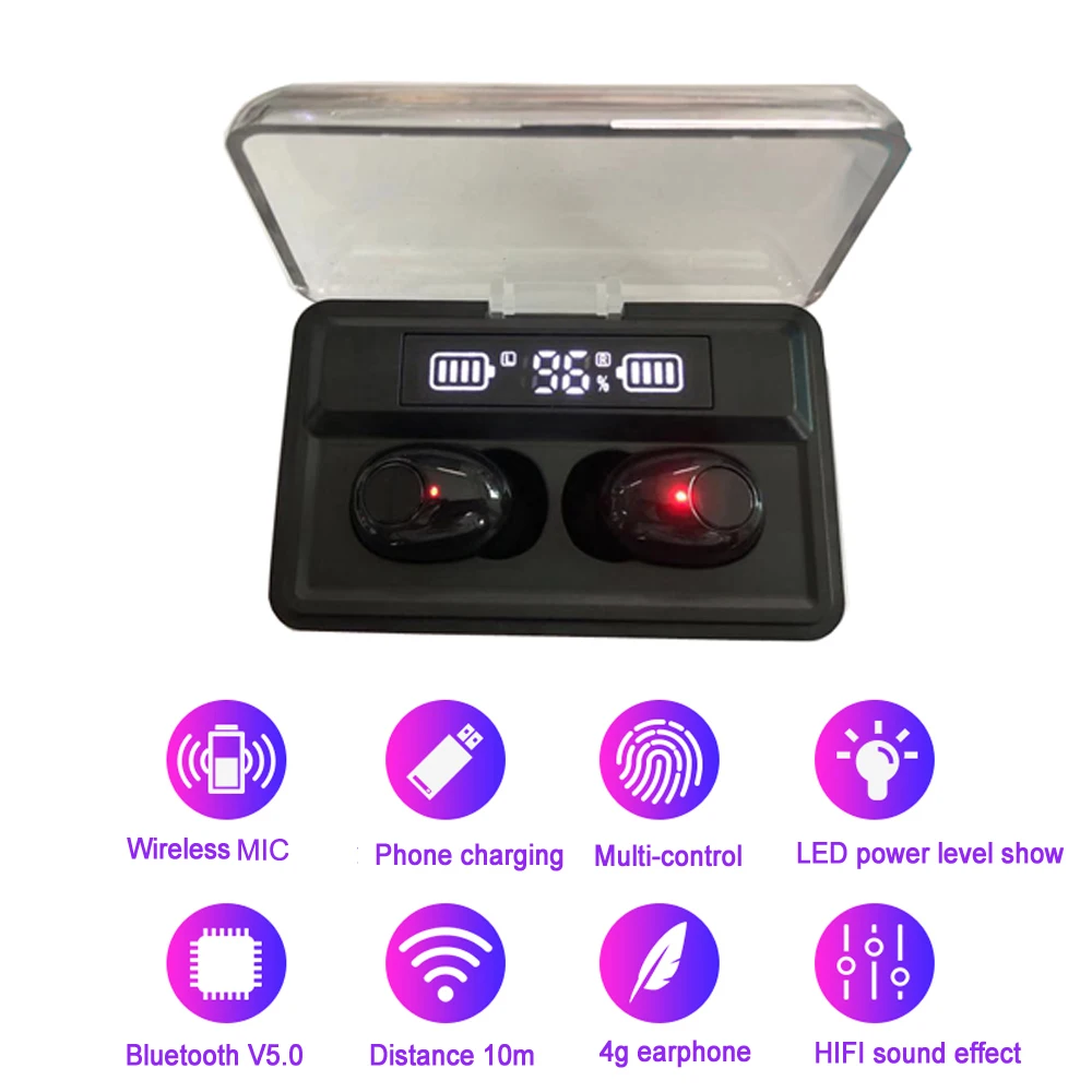30 шт. G6S TWS Bluetooth наушники 8D стерео беспроводные Игровые наушники водонепроницаемый гарнитура светодиодный дисплей 3500 мАч зарядная коробка