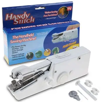 

Portable MANUAL sewing machine electric travel wireless camping stitching