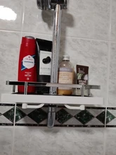 Estante de ducha de un solo nivel, soporte de poste, bandeja extraíble, organizador, bandeja para champú