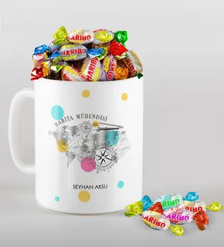 

Personalized Map Engineer Mug and Haribo Candy Gift Seti-2