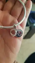 ELESHE-abalorio de plata de ley 925 con foto personalizada, colgante de estrella cuelga, Pulsera Original, regalo de joyería