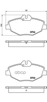 

Brake disc pads front. Mercedes-Benz (BBDC) E-Class (W211) 11/05- / Mercedes-Benz E-CL Brembo item No. p50049