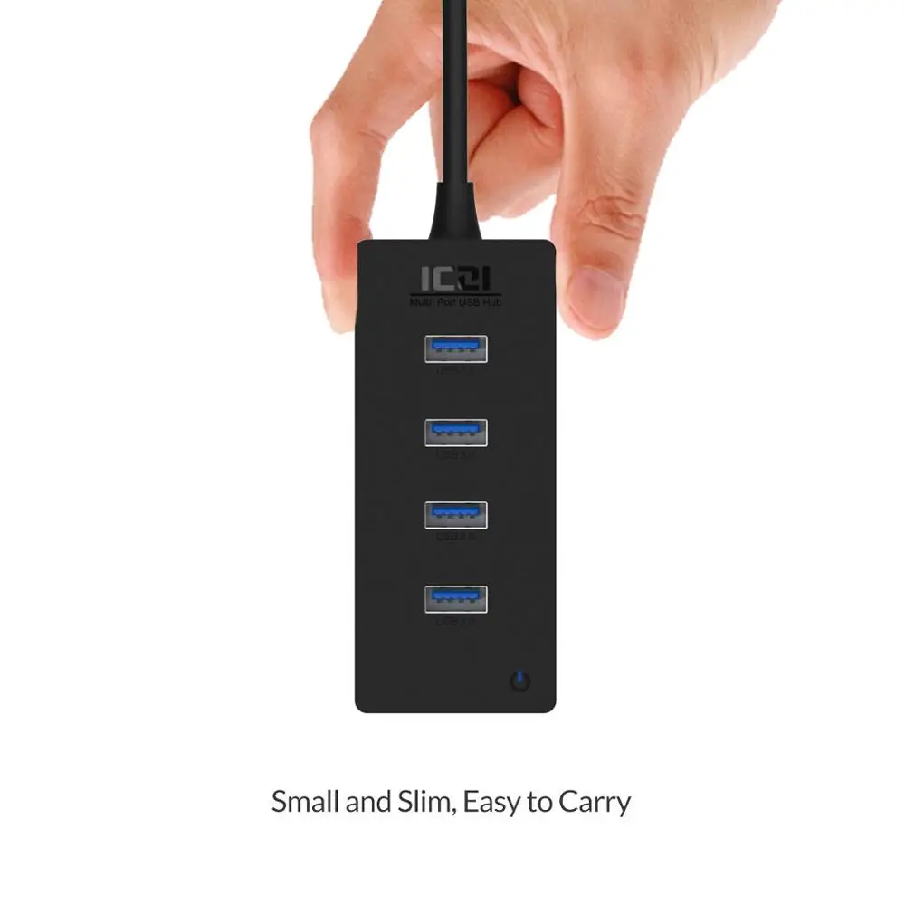 ICZI USB C концентратор типа C Thunderbolt 3 до 4 USB 3,0 порты OTG концентратор со светодиодным индикатором для Macbook Pro samsung huawei ноутбук телефон