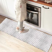 Else, серый, белый, зигзаг, геометрический, скандинавский, 3d принт, не скользит, микрофибра, кухонный счетчик, современный, декоративный, моющийся коврик